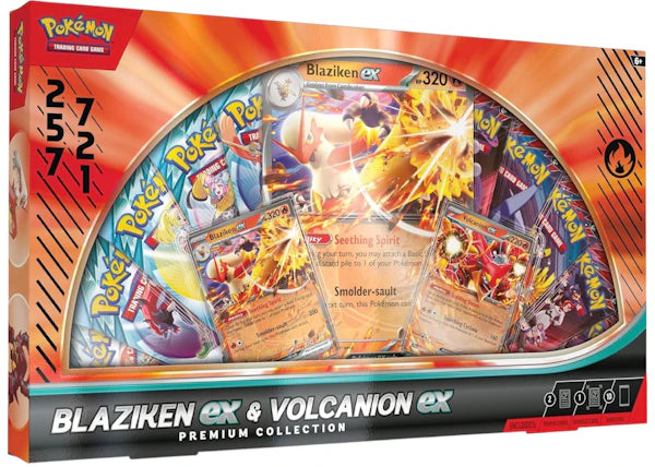2025 Pokémon Scarlet & Violet Blaziken ex & Volcanion ex Premium Collection Box