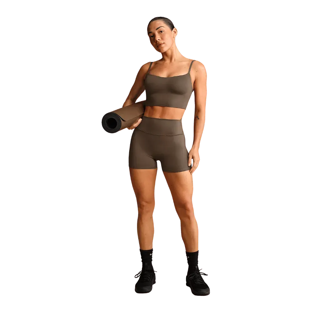 Nike X Skims Matte Women's Cami Longline Bra Dark Sepia