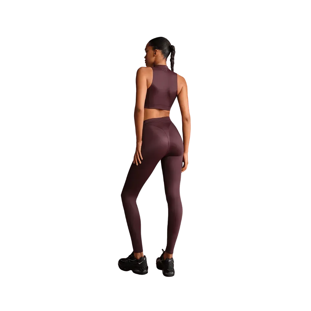 Nike x Skims Shine Women's High-Waisted V-Panel 26" Leggings CURRANT