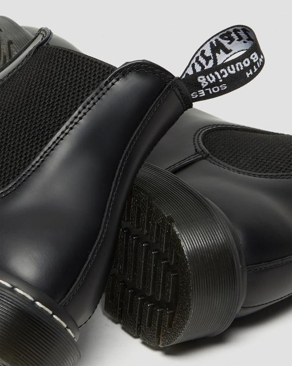 Dr Martens White Stitch Smooth Leather Chelsea Boots - Black