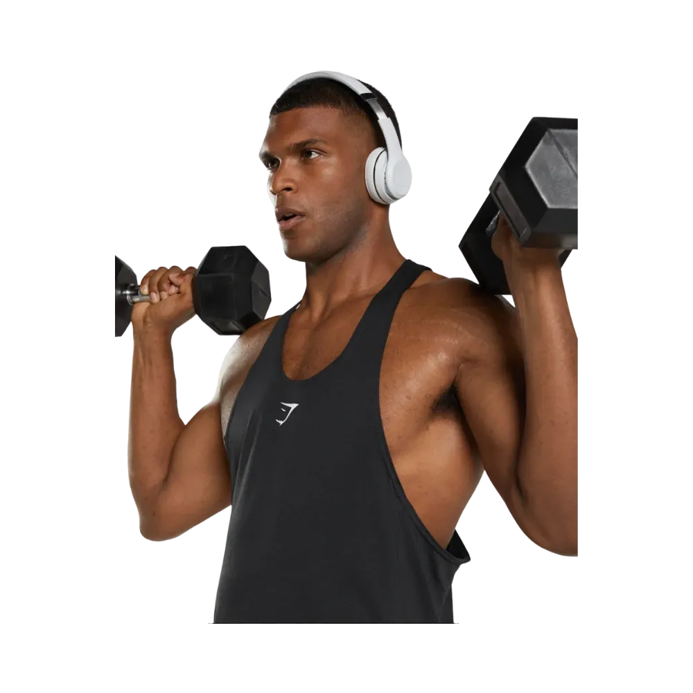 Gymshark React Stringer Slim Fit Black