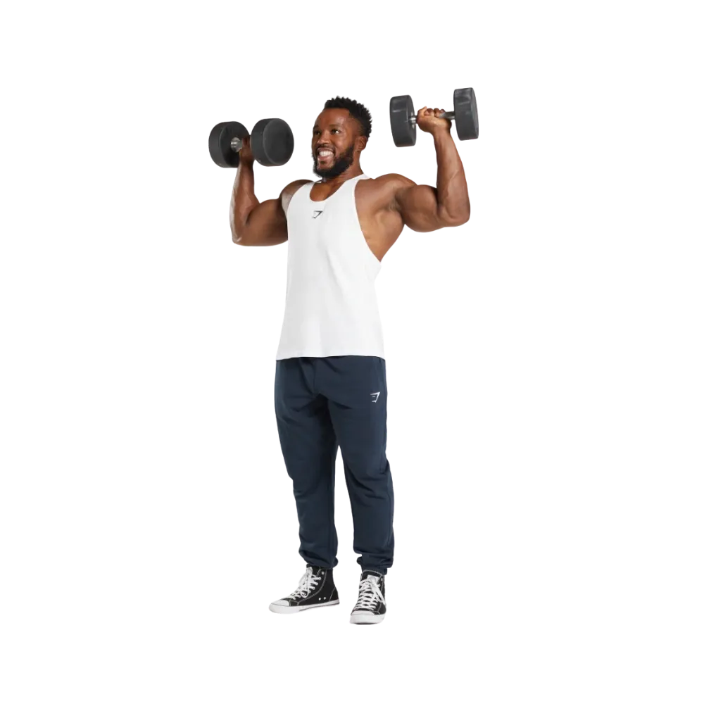 Gymshark React Stringer Slim Fit White