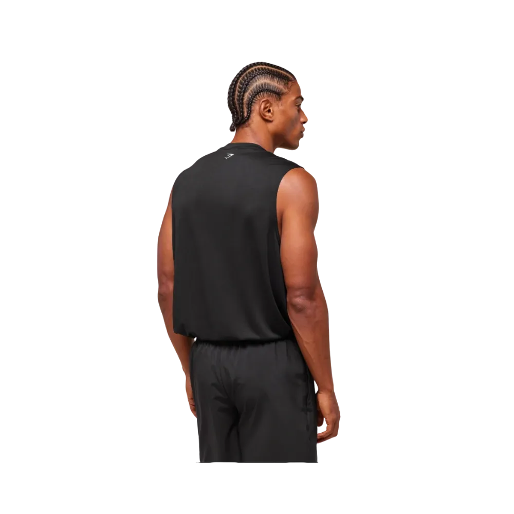 Gymshark GFX Conditioning 5 OS Synthetic Cut Off Oversized Fit Black