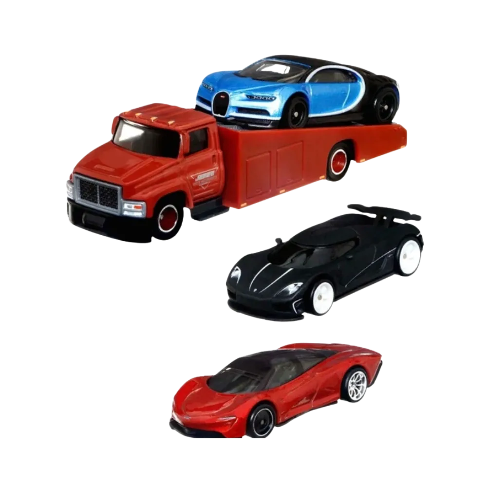 Hot Wheels Supercars Bugatti Chiron Koenigsegg Agera McLaren Speedtail Premium Set