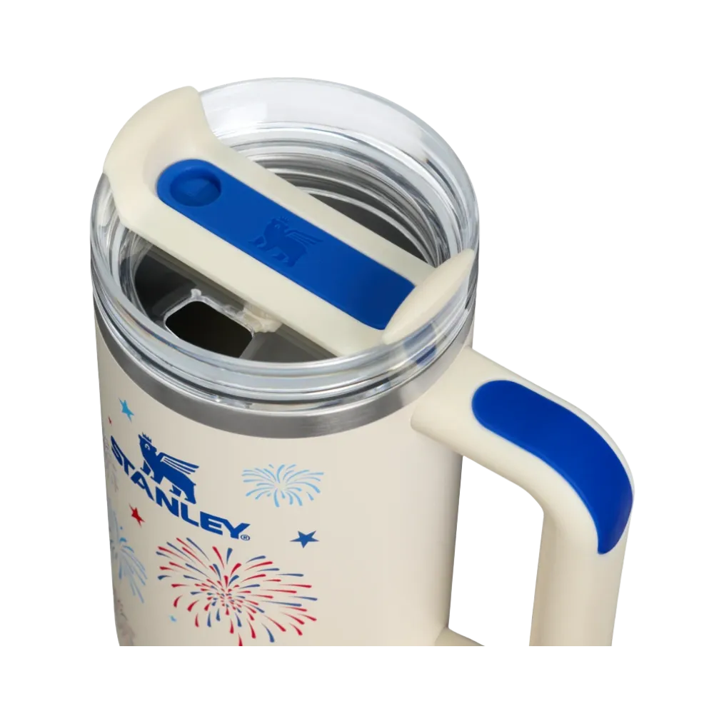 Stanley Quencher H2 0 Flowstate Tumbler Cream Royal Fireworks 30 OZ