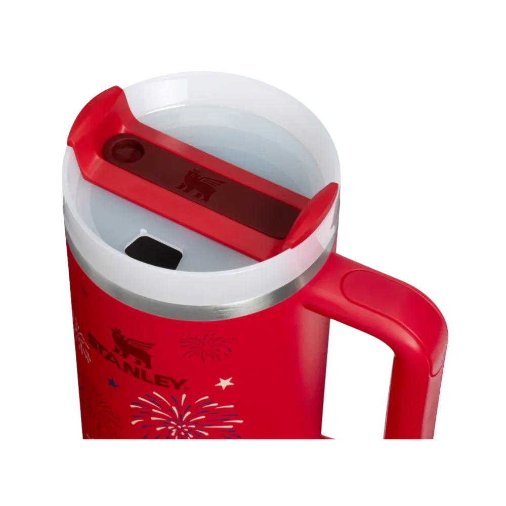 Stanley Quencher H2 0 Flowstate Tumbler Chili Red Fireworks 40 OZ