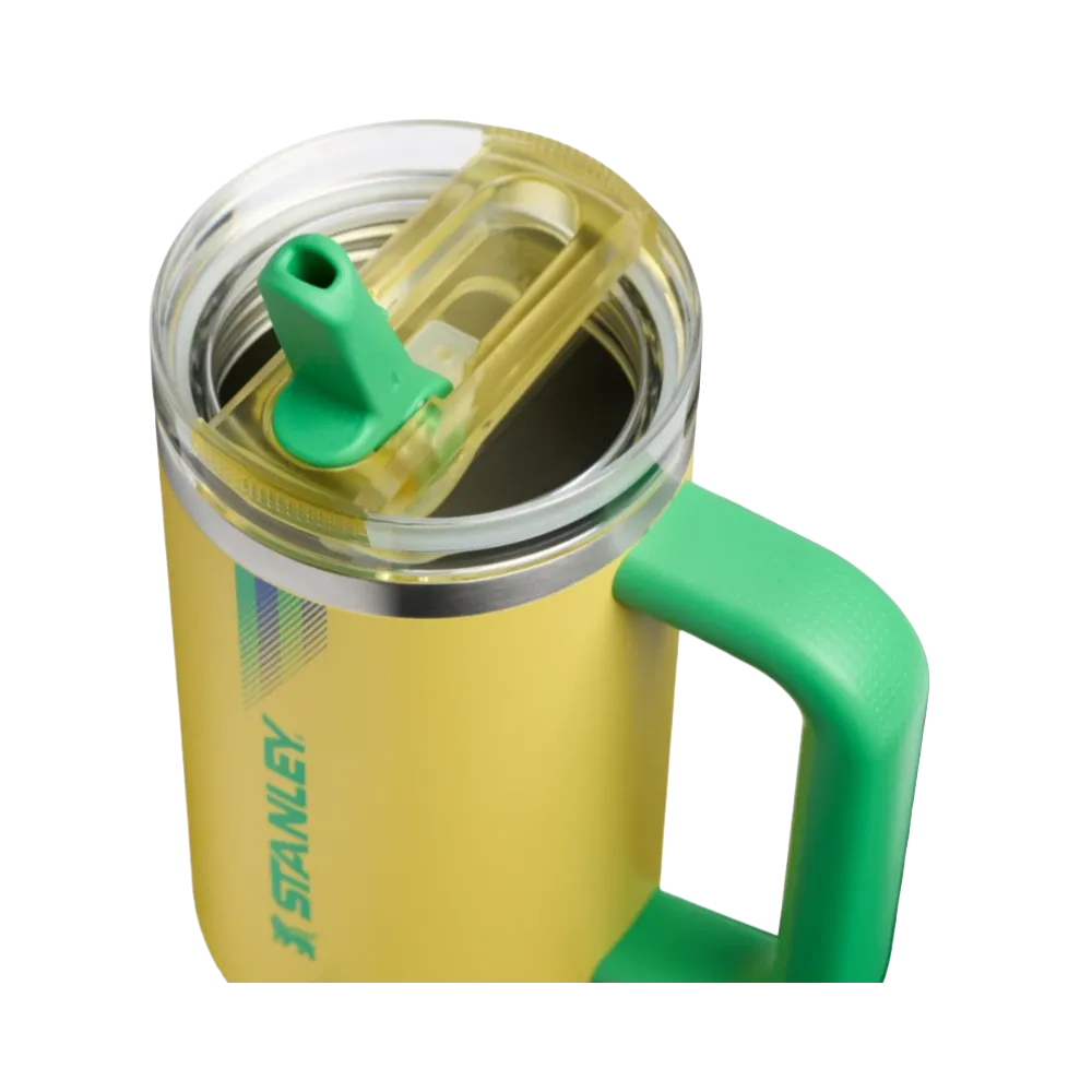 Stanley Country Collection Quencher Protour Flip Straw Tumbler Team Yellow Green 30 OZ
