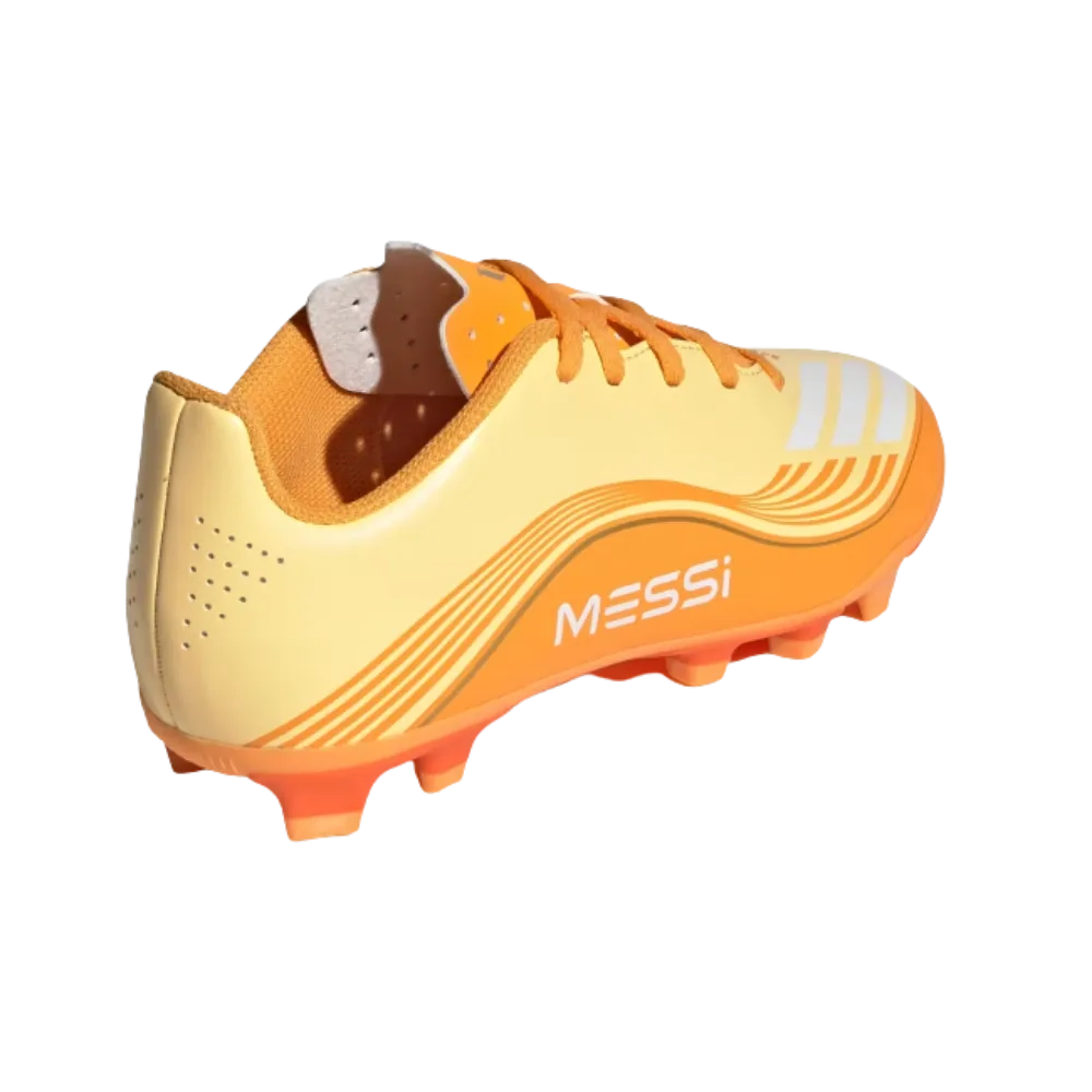 Adidas F50 Messi League Firm Multi Ground Soccer Cleats Kids Gold Metallic