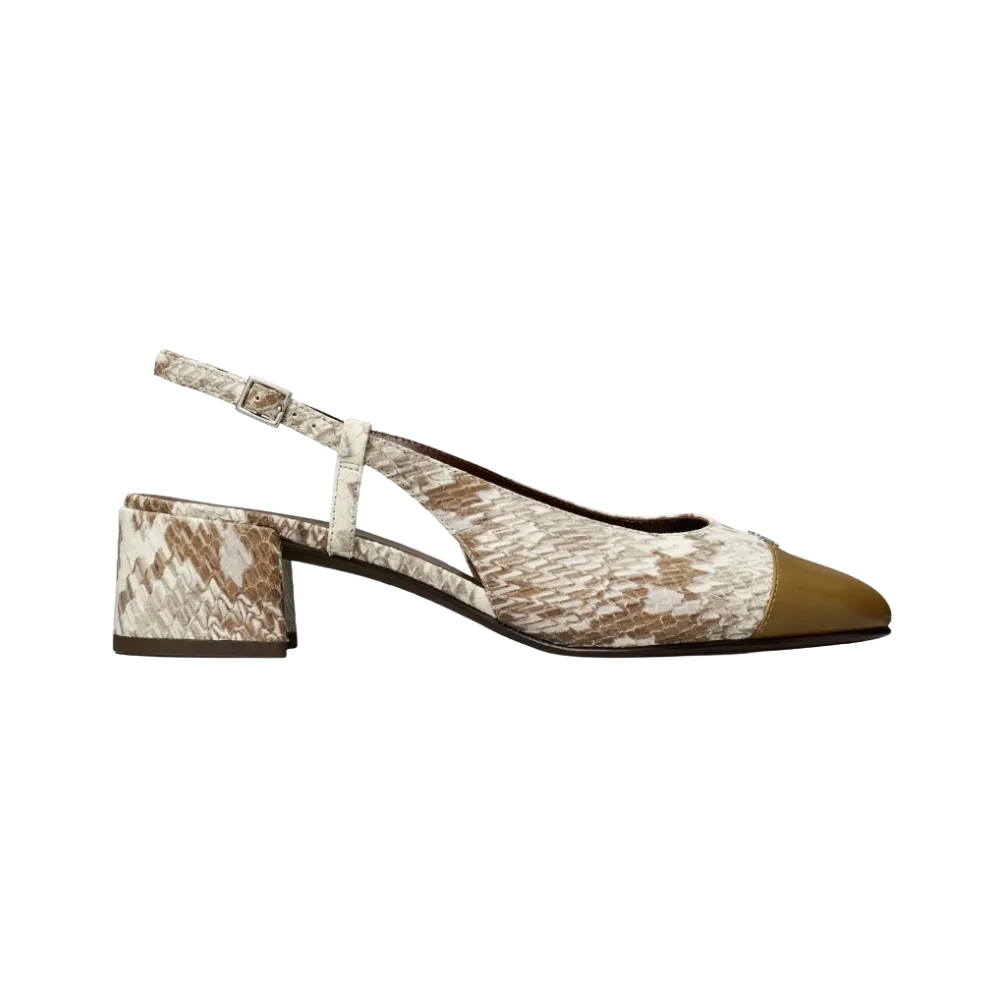 Tory Burch Cap-Toe Slingback Granite Roccia