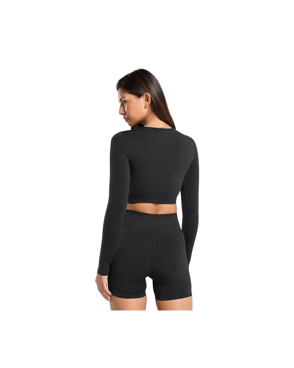 Gymshark Everyday Seamless Long Sleeve Crop Top Black