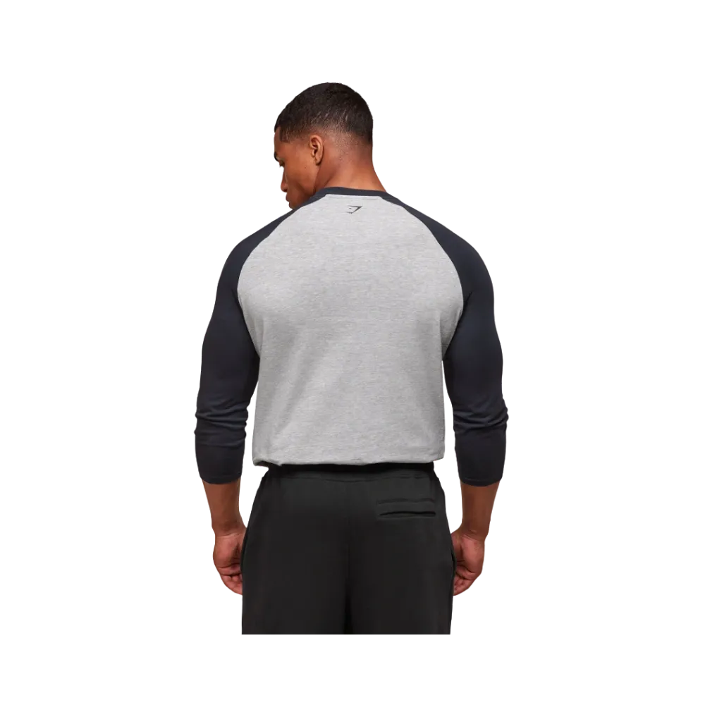 Gymshark GSLC Raglan 3/4 Sleeve T-Shirt - Heavy Blue