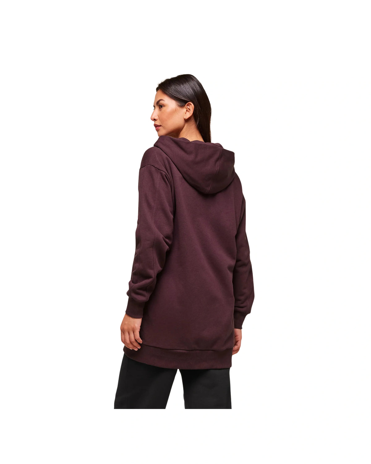Gymshark Covered Longline Zip Up Hoodie oversized fit Cherry Purple