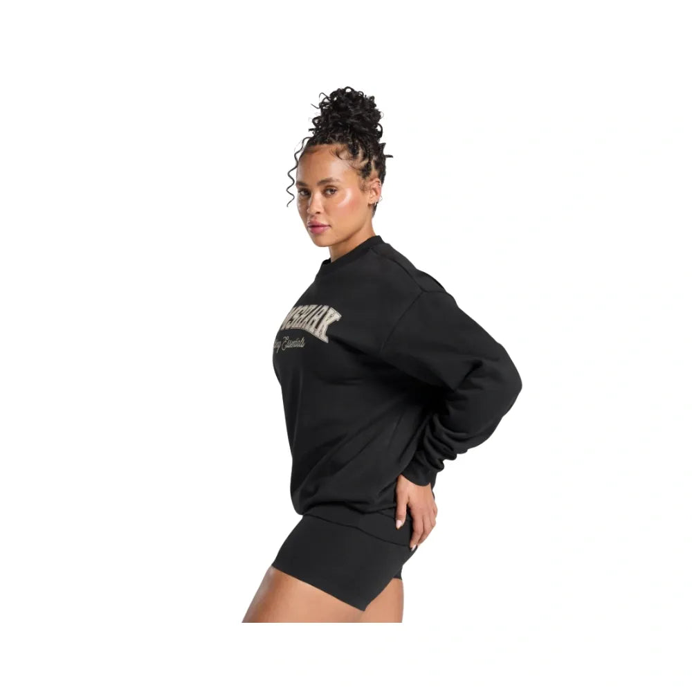 Gymshark Lifting Essentials Graphic Brushed Oversized Sweatshirt Black