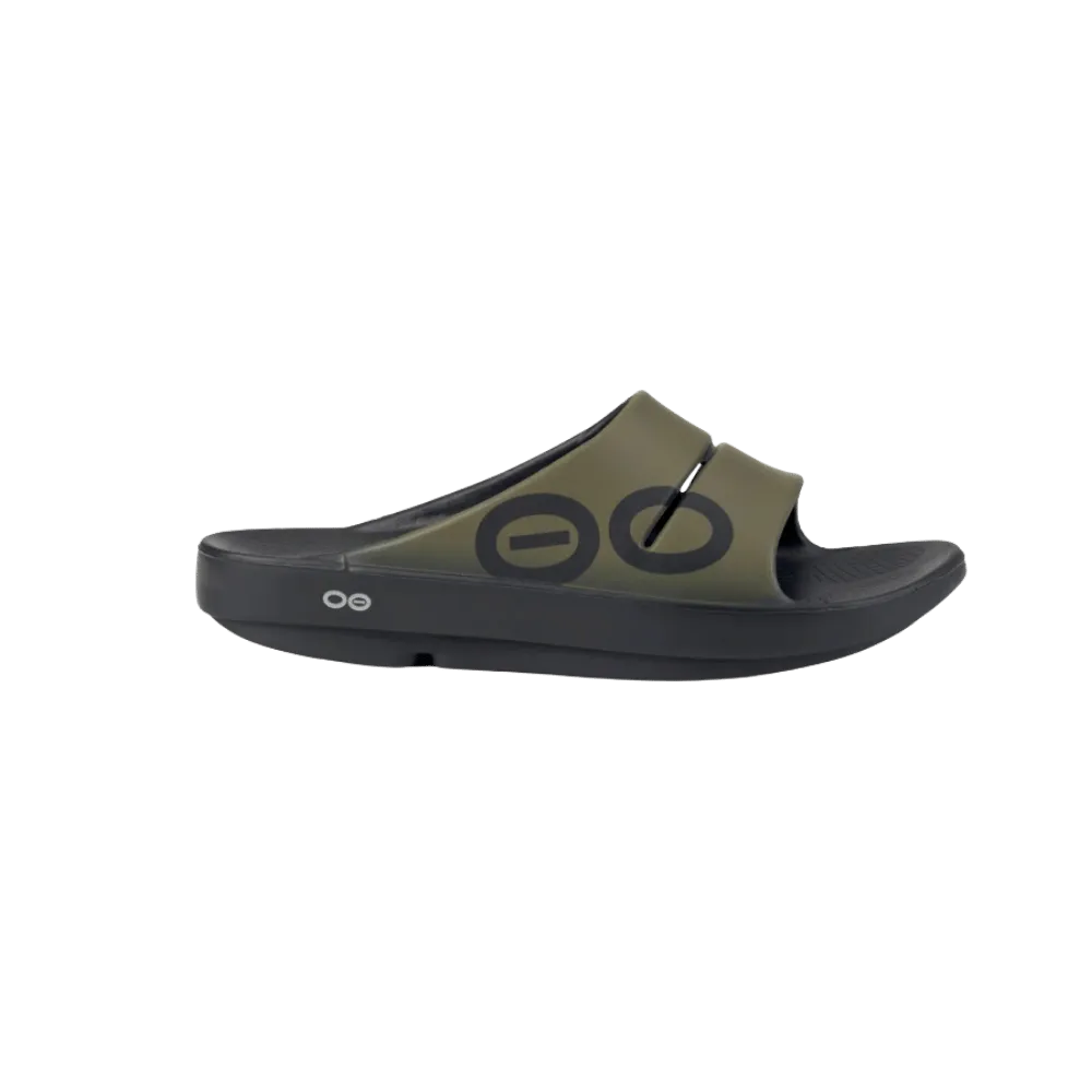 Oofos OOahh Sport Slide Sandal Tactical Green