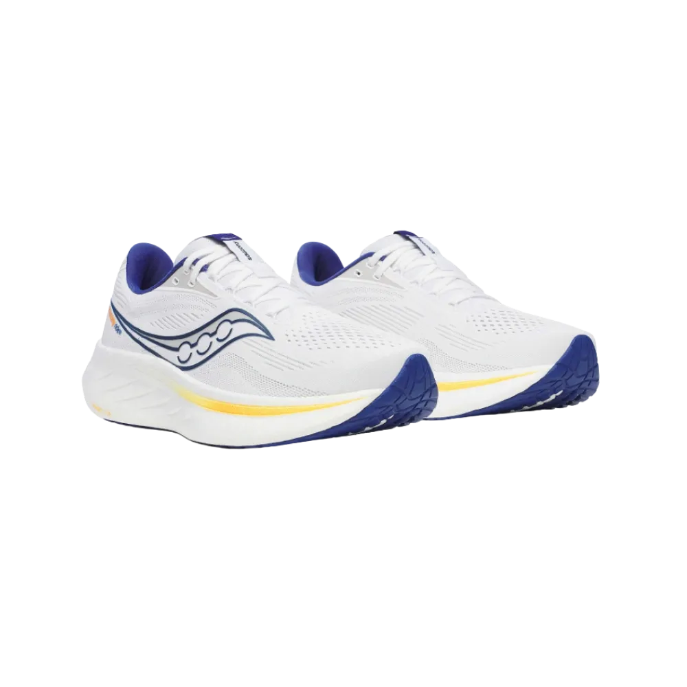 Saucony Ride 18 White | Azurite