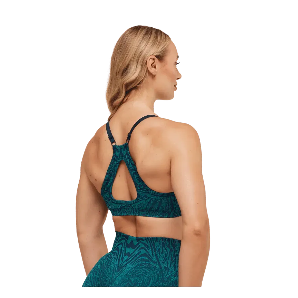 Gymshark Adapt Animal Seamless Sports Bra Navy/Brand Blue