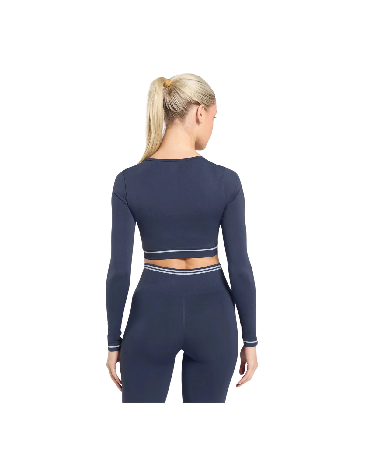 Gymshark Contrast Seamless Crop Top Heavy Blue