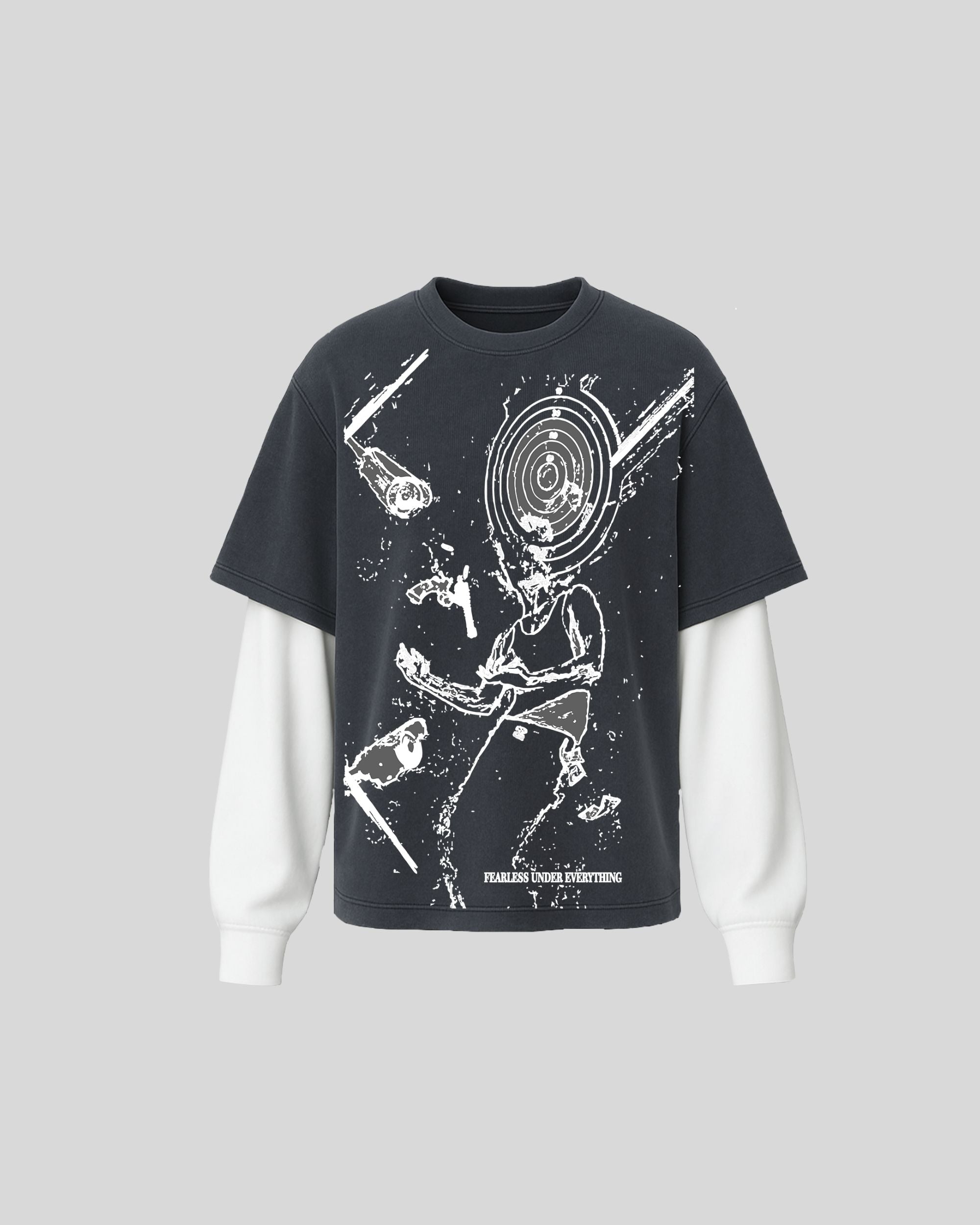 DOUBLE LAYERED TARGET TEE Fearlessundereverything