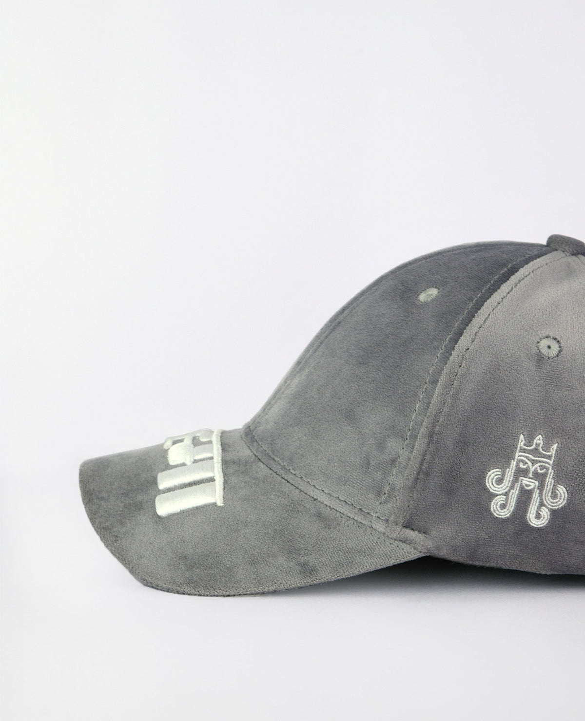House of Brahma Brahma // Elephant Grey Suede Baseball Cap – view 6
