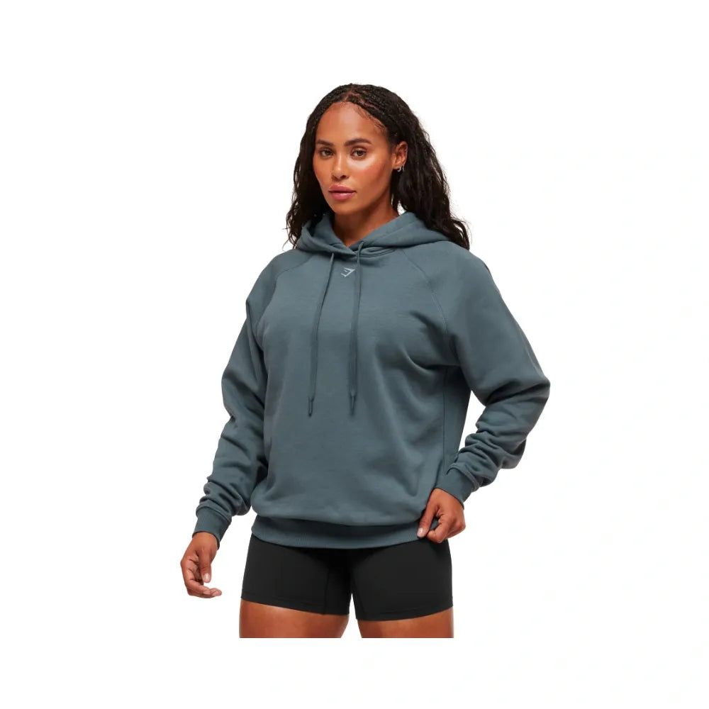 Gymshark Gritty Muscle Mommy Graphic Hoodie Titanium Blue