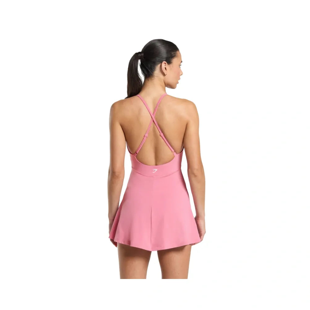 Gymshark Strappy 2-in-1 Dress Sunset Pink
