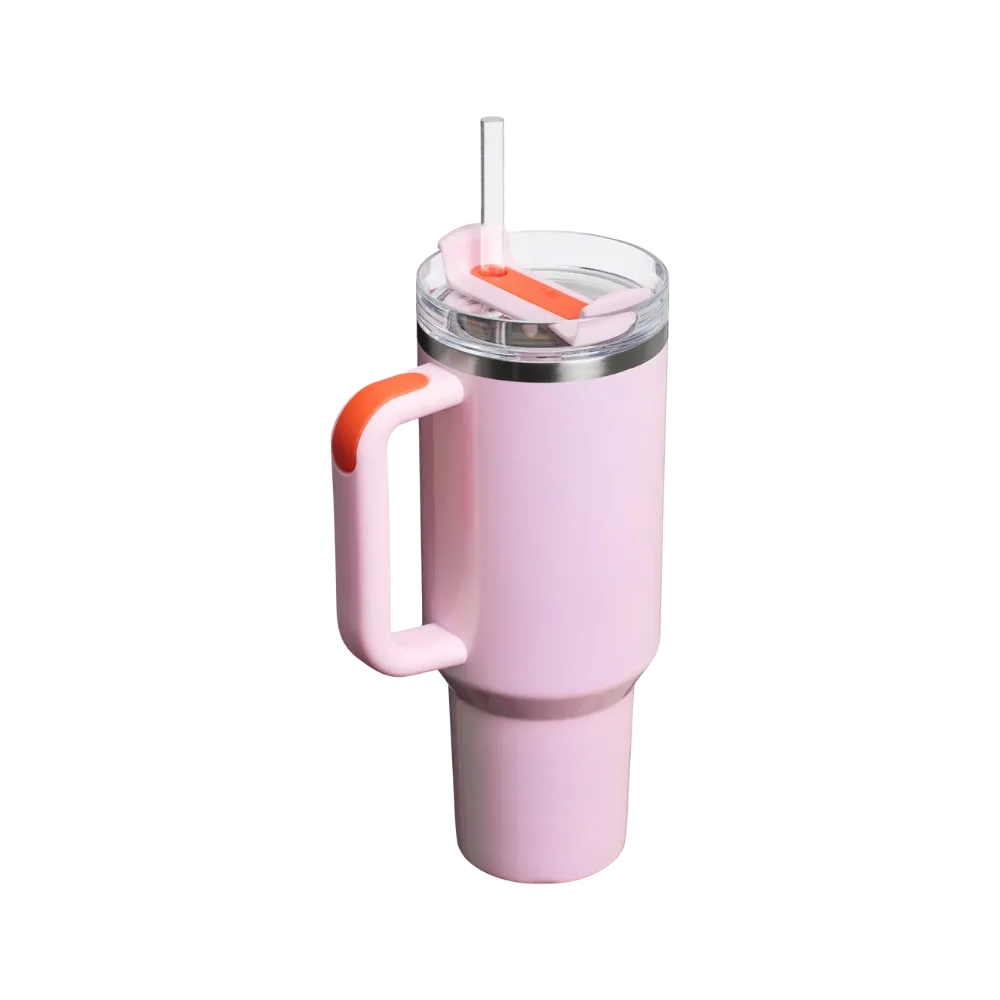 Stanley New Frequency Quencher H2.0 FlowState Tumbler (40OZ) Rose Petal Shimmer