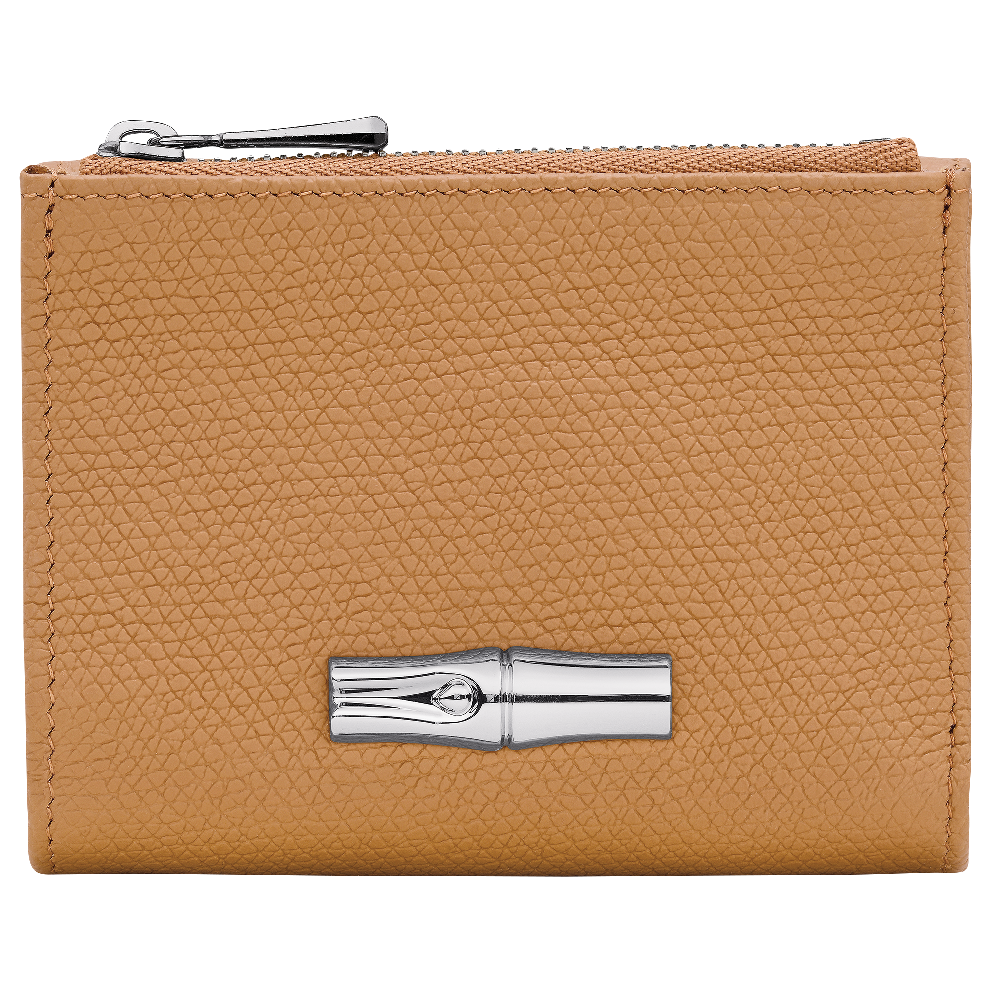 Longchamp Le Roseau Compact wallet Walnut