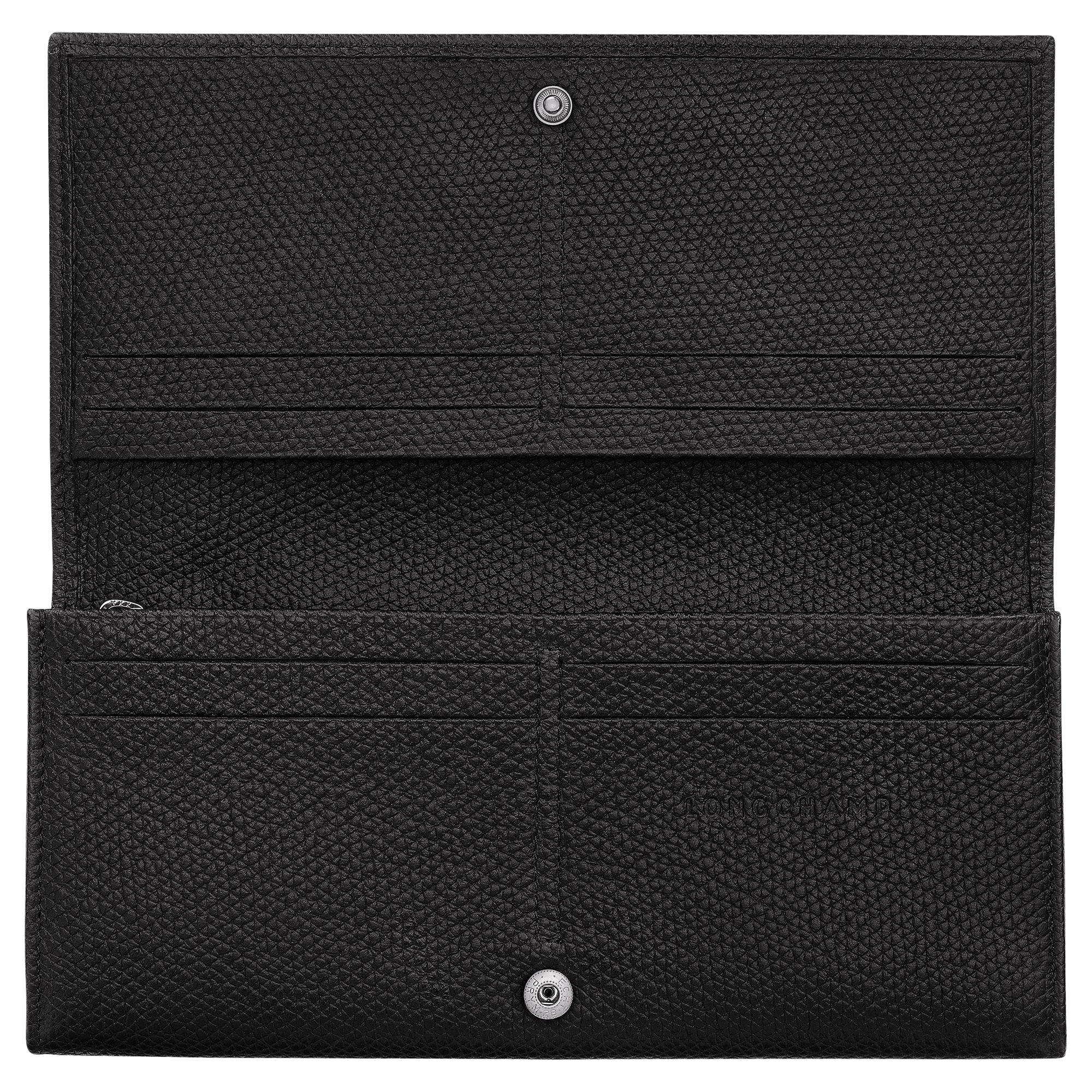 Longchamp Le Roseau Long continental wallet Black