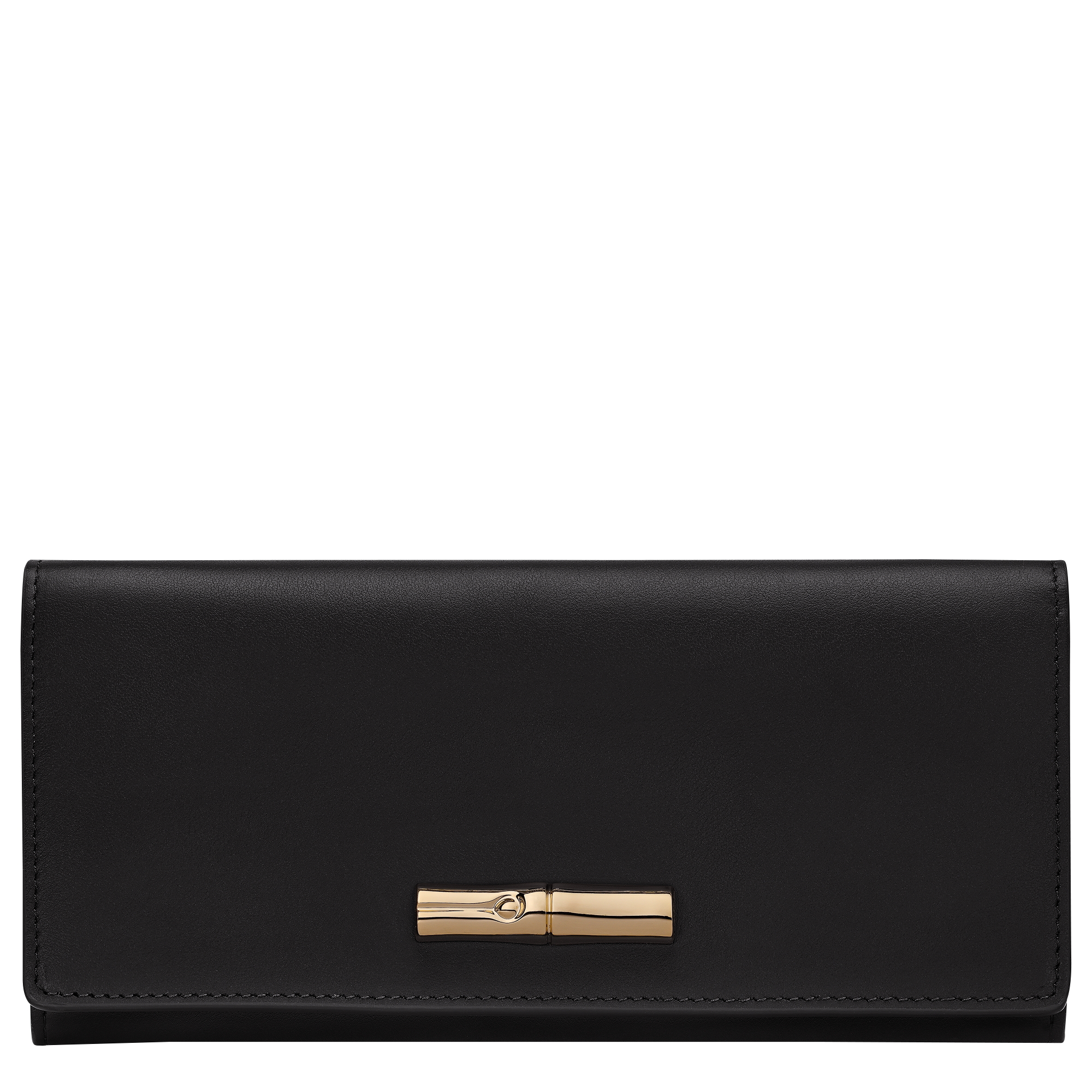 Longchamp Le Roseau Long continental wallet Black