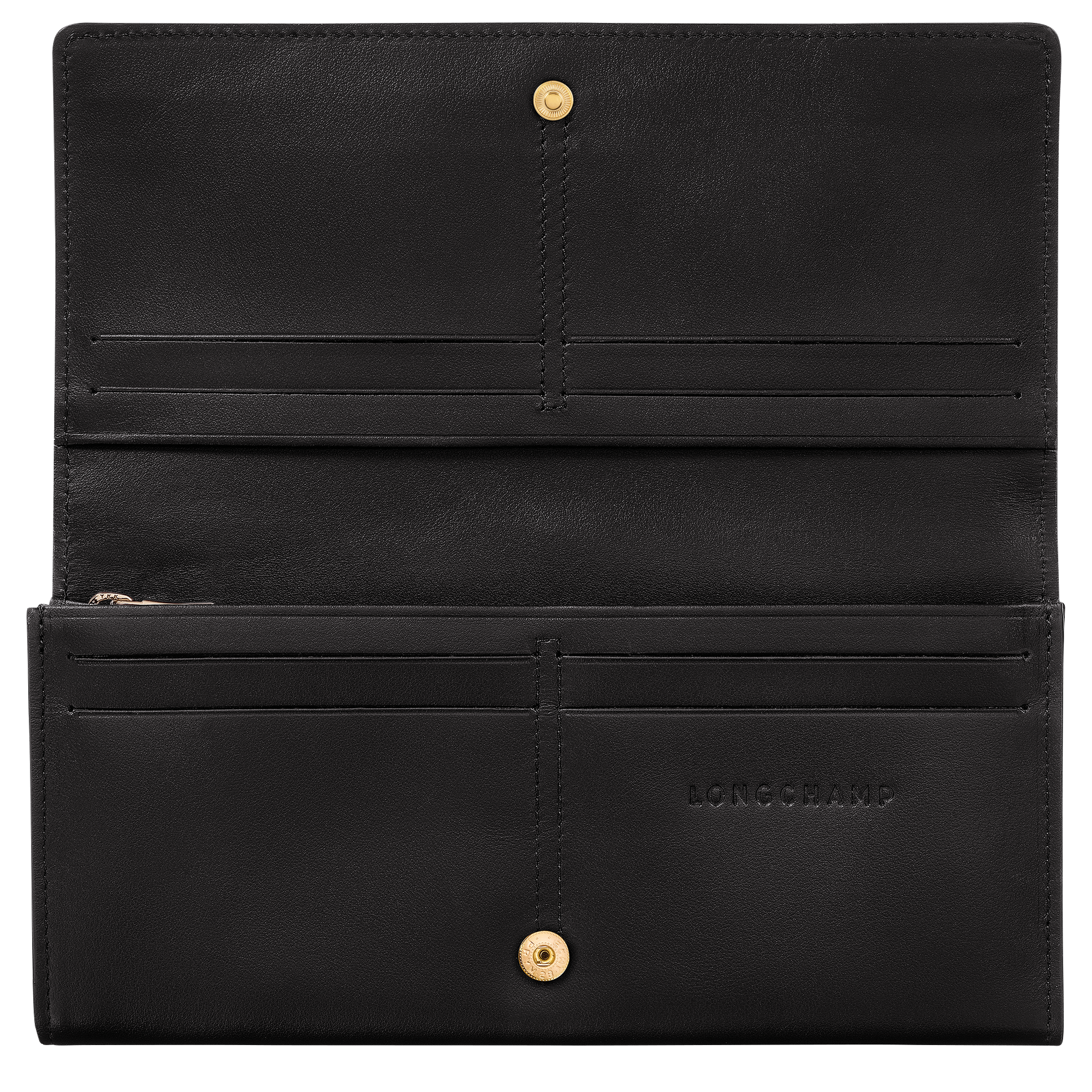 Longchamp Le Roseau Long continental wallet Black