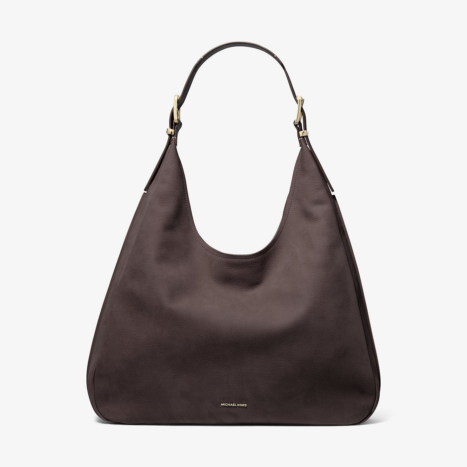 Michael Kors Nolita Large Nubuck Hobo Shoulder Bag Chocolate