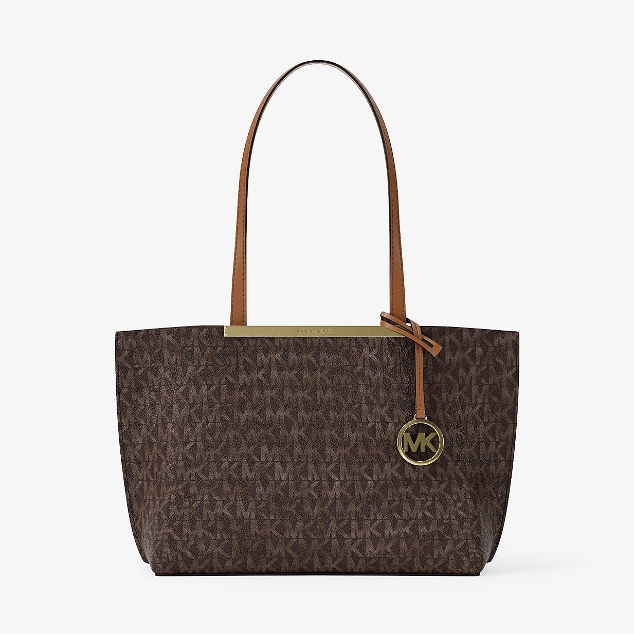 Michael Kors Evelyn Small Signature Logo Tote Bag Brn-Acorn