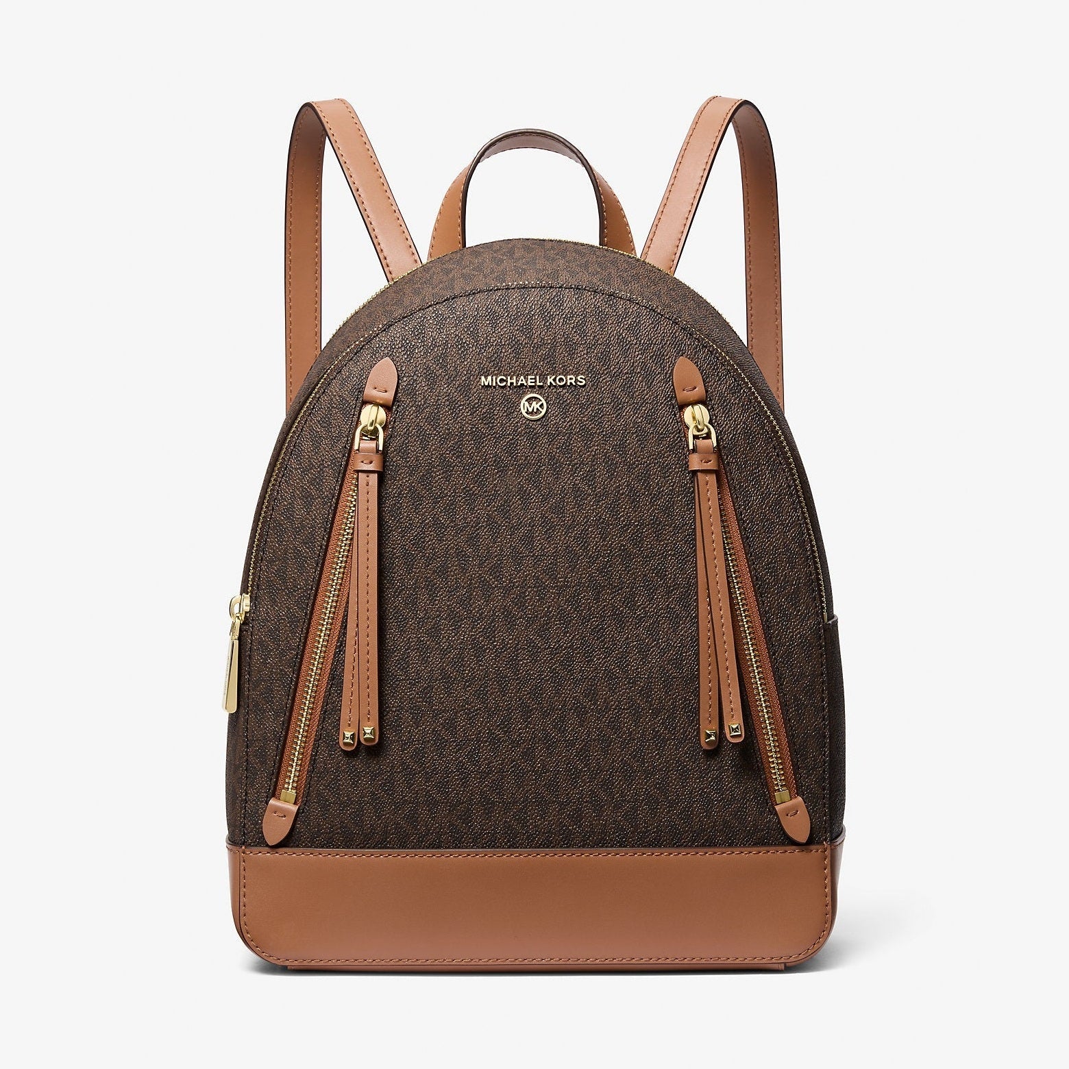 Michael Kors Brooklyn Medium Logo Backpack Brn-Acorn