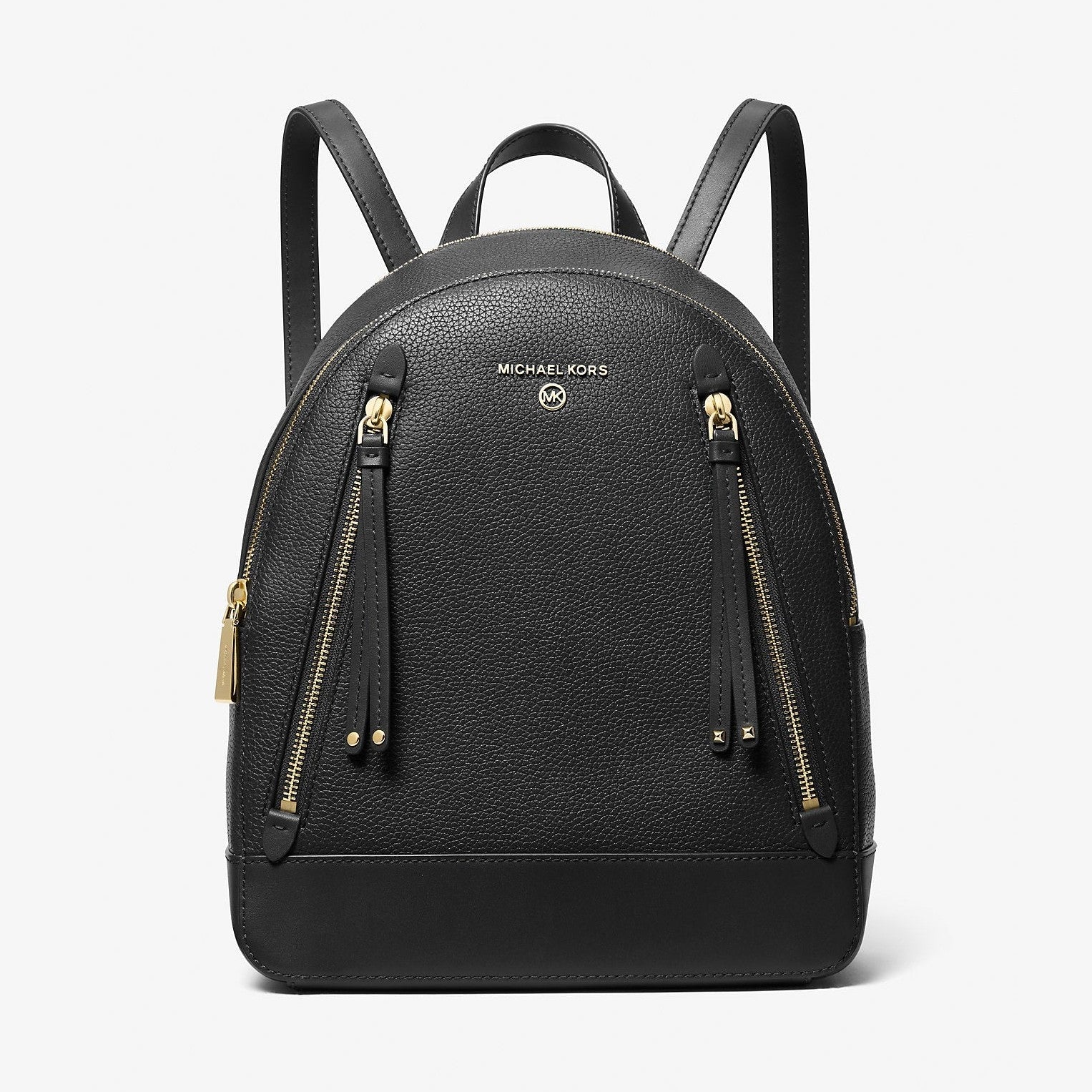 Michael Kors Brooklyn Medium Pebbled Leather Backpack Black