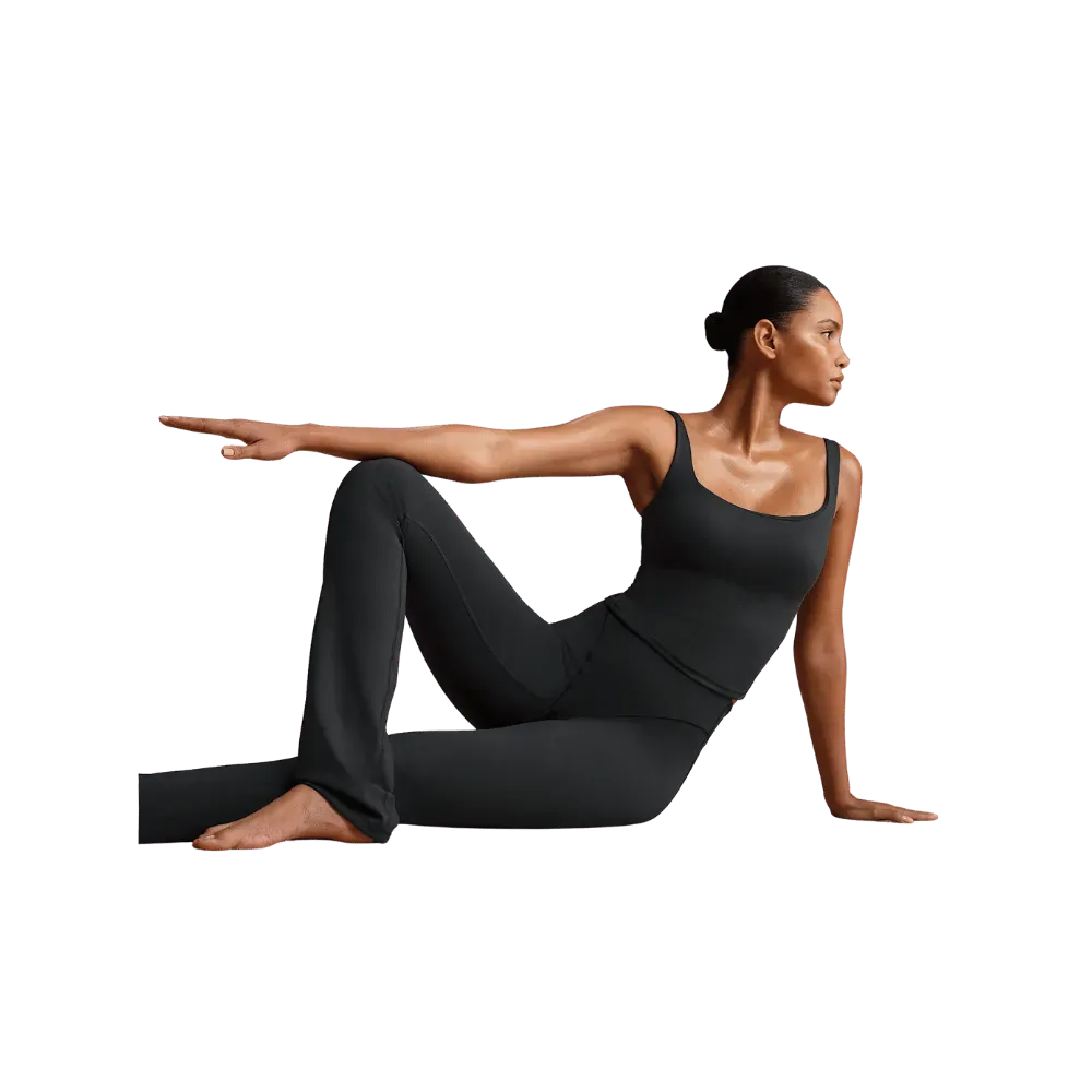 Nike X Skims Matte Women's High-Waisted V-Panel Straight Leggings OBSIDIAN