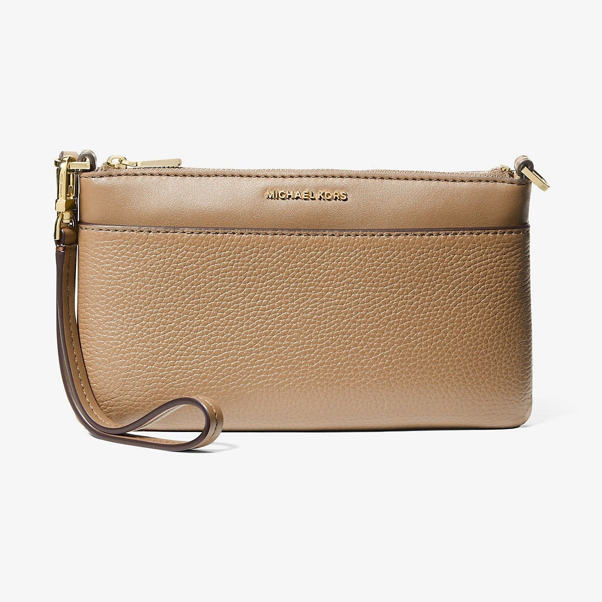 Michael Kors Jet Set Medium Pebbled Leather Wristlet Husk