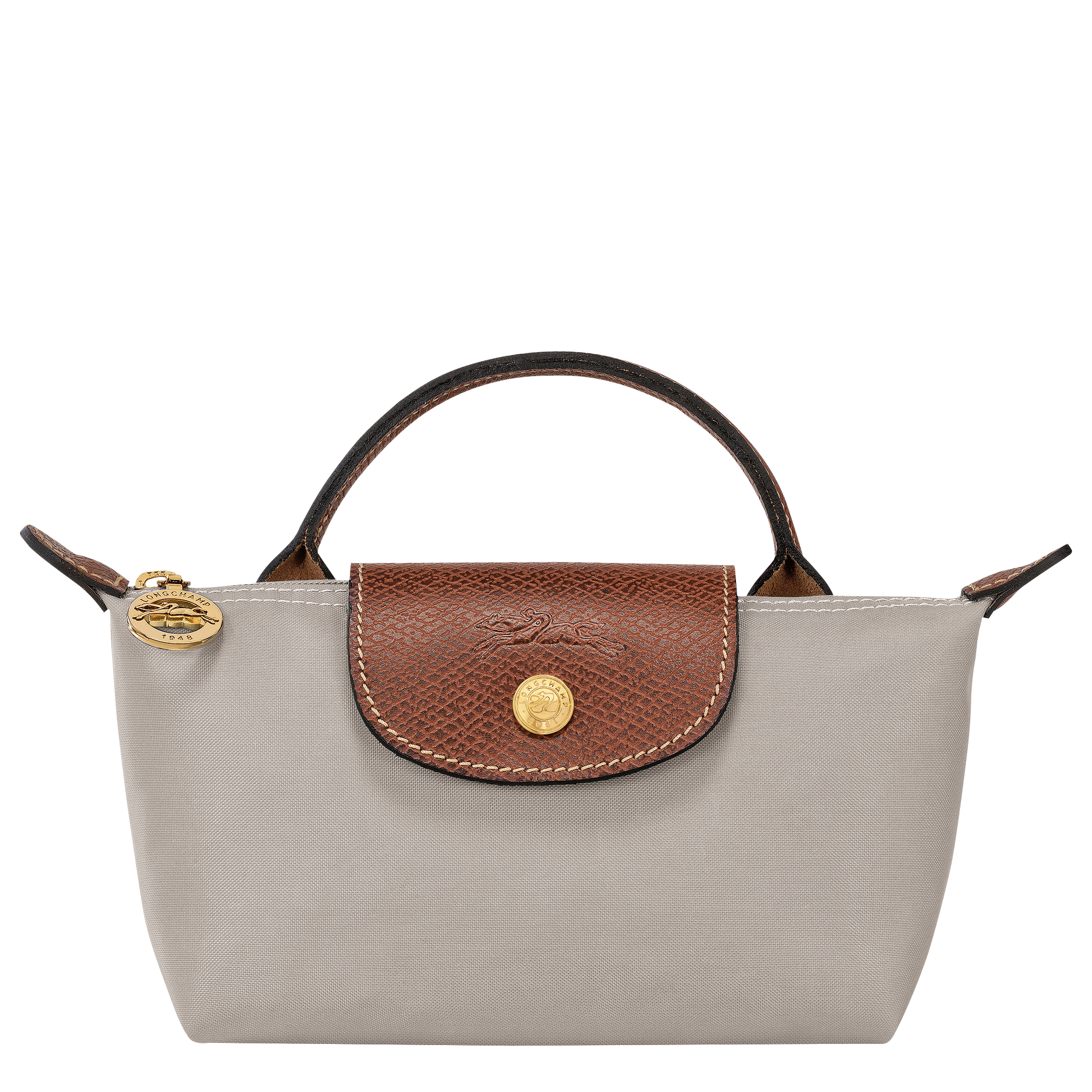 Longchamp Le Pliage Original Pouch with handle Pebble