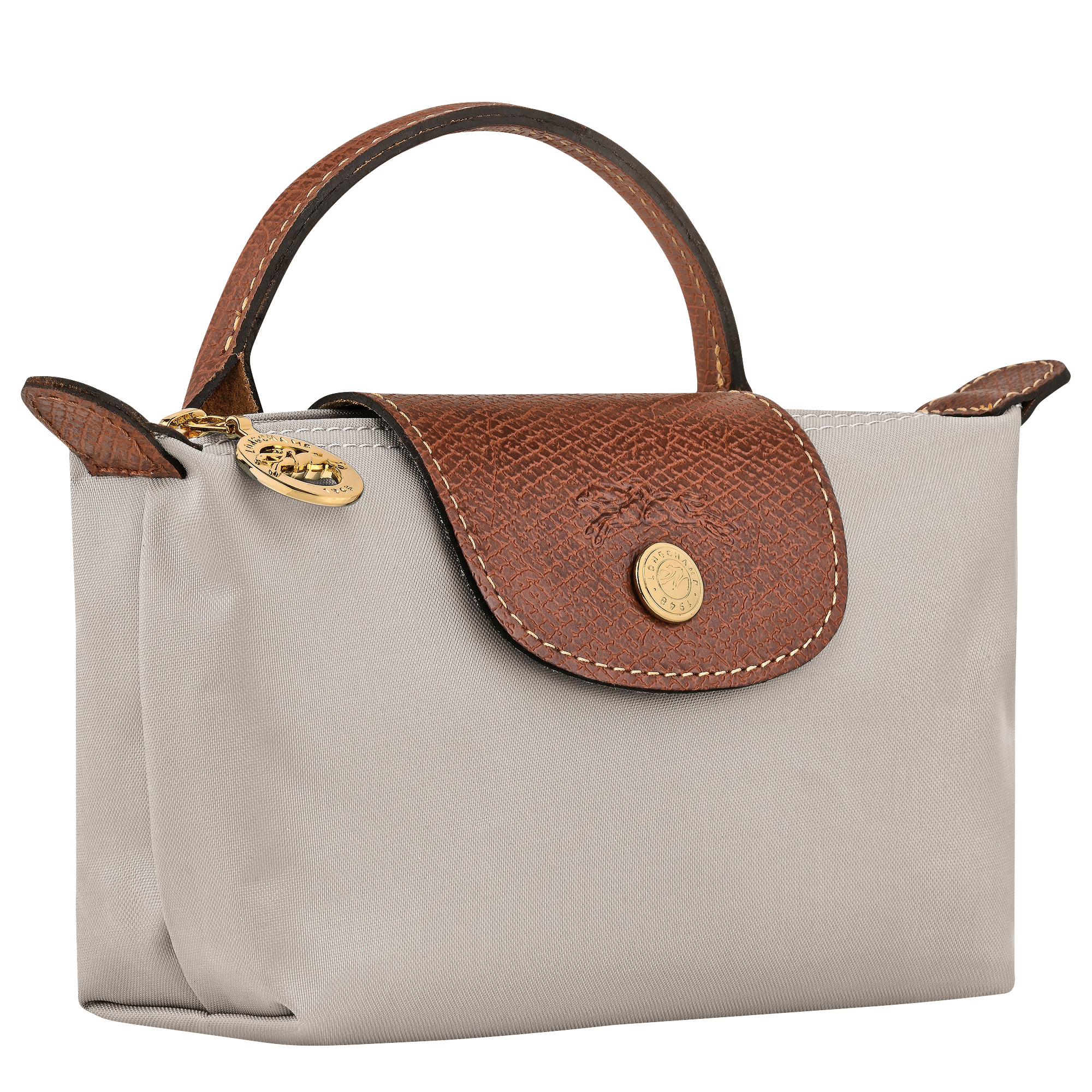 Longchamp Le Pliage Original Pouch with handle Pebble
