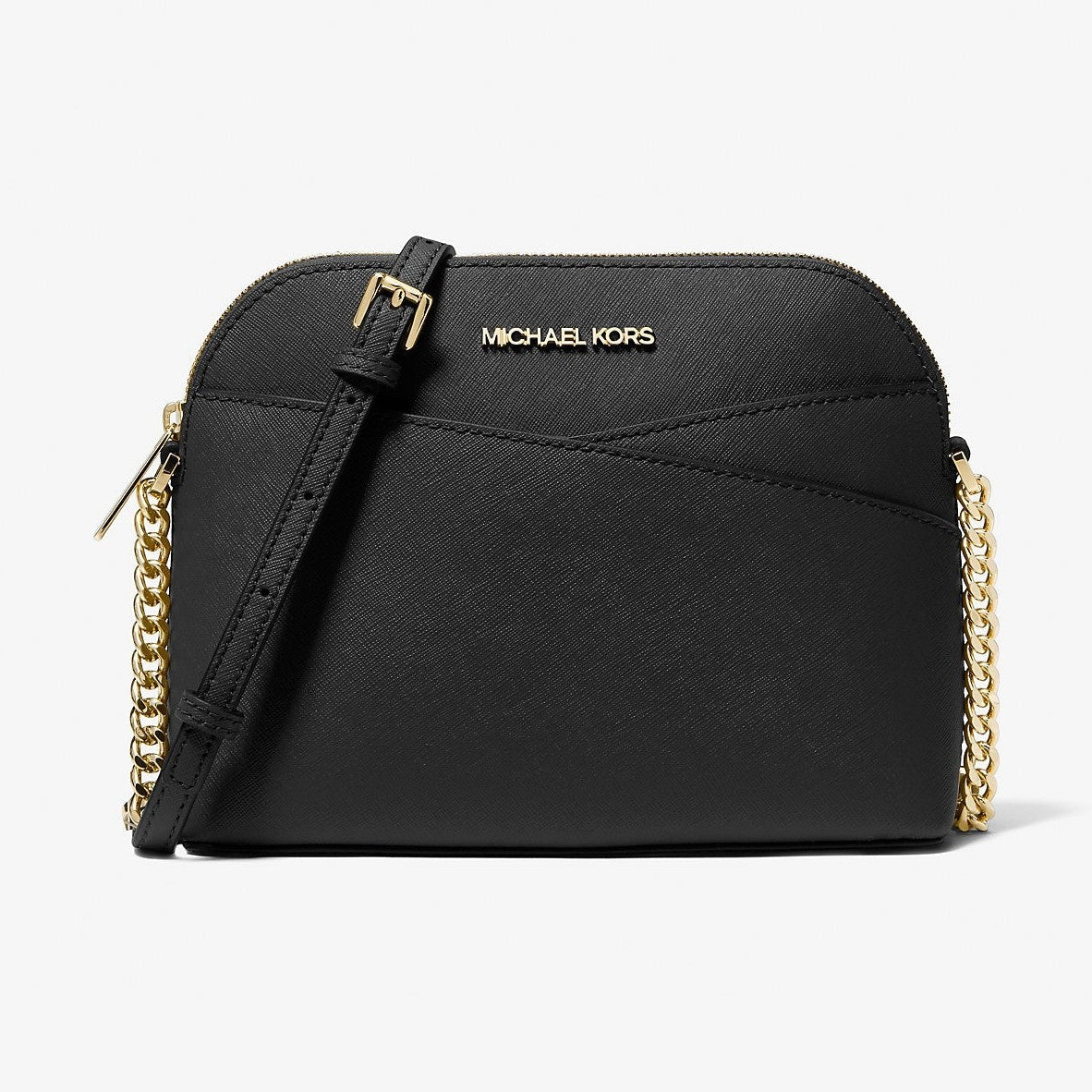 Michael Kors Jet Set Travel Medium Dome Crossbody Bag Black