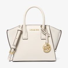 Michael Kors Avril Extra-Small Leather and Suede Satchel Lt Cream
