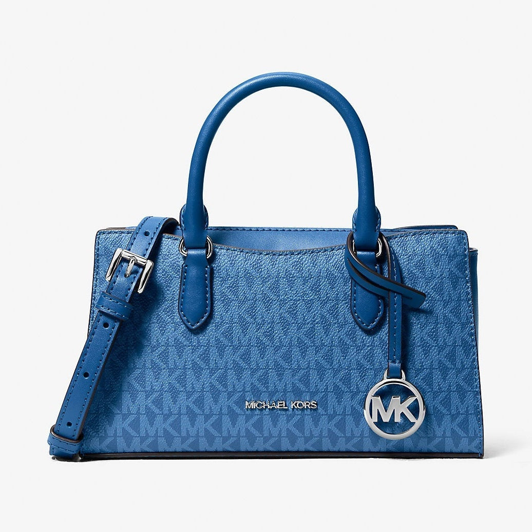 Michael Kors Arden Small Signature Logo Messenger Bag Galaxy Blue