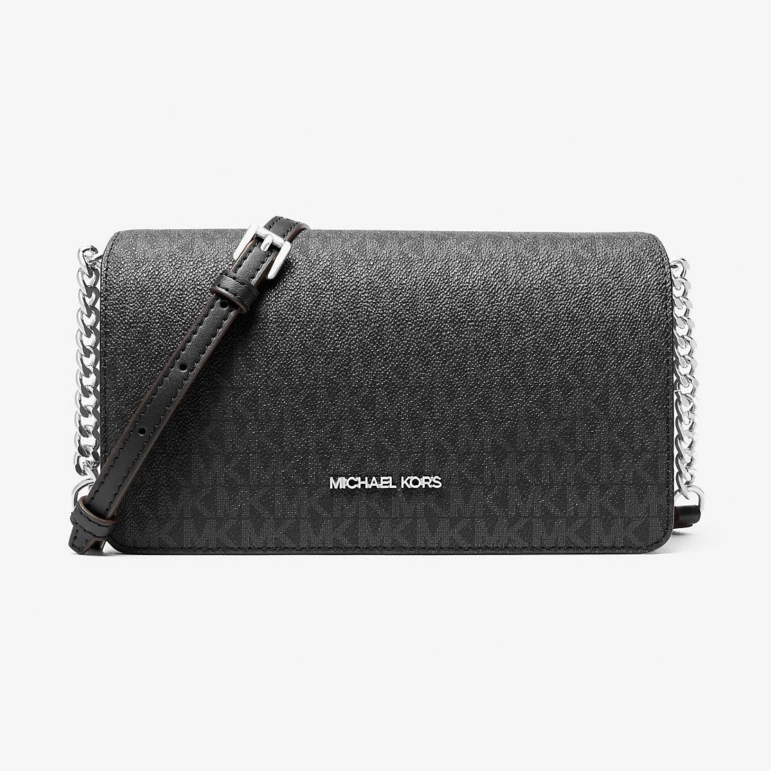Michael Kors Jet Set Medium Signature Logo Crossbody Bag Black