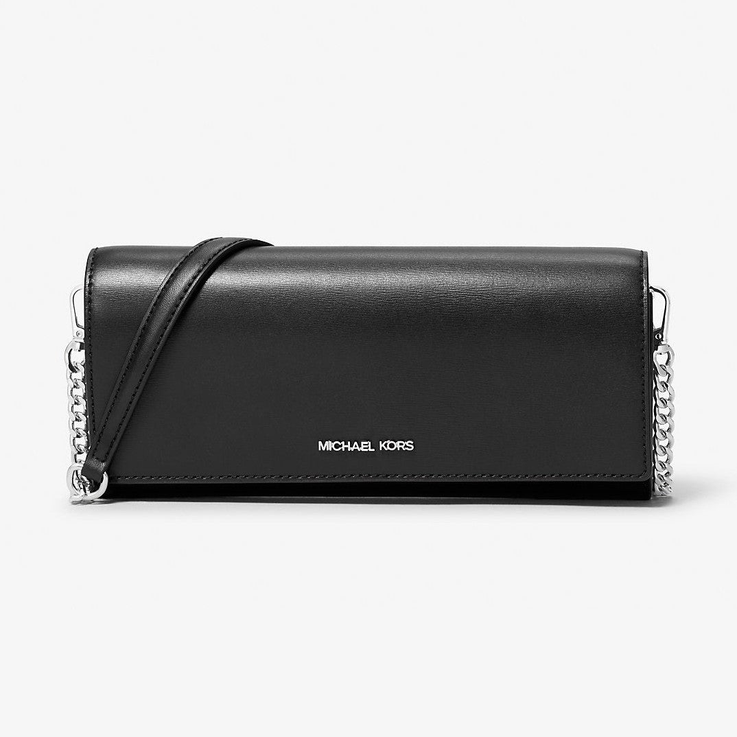 Michael Kors Jet Set Medium Leather Clutch Black