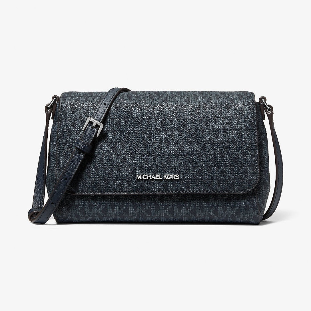 Michael Kors Medium Signature Logo Convertible Crossbody Bag Admiral