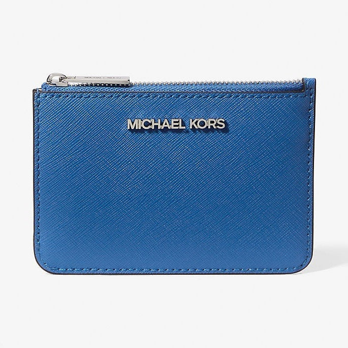 Michael Kors Jet Set Saffiano Leather Coin Purse Galaxy Blue