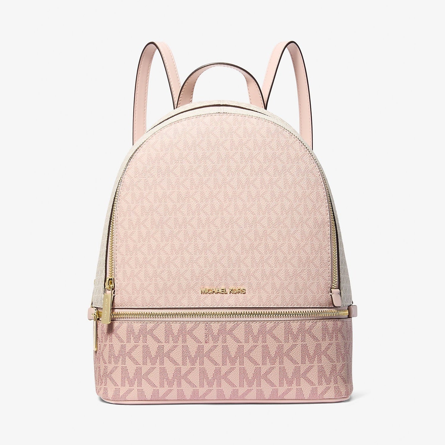 Michael Kors Rhea Medium Color-Block Signature Logo Backpack Pwd Blsh Mlt