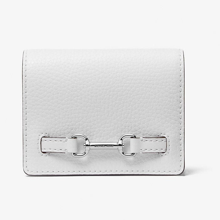 Michael Kors Carson Small Pebbled Leather Wallet Optic White