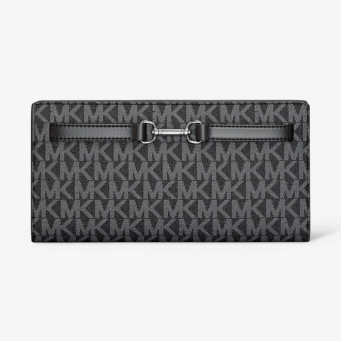 Michael Kors Carson Large Signature Logo Wallet Black