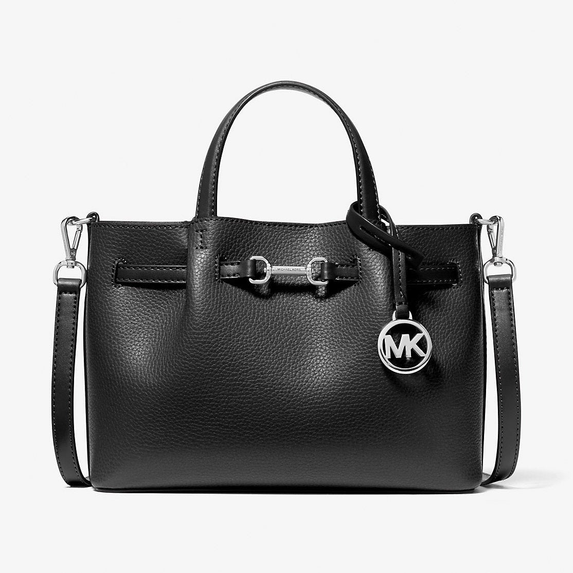 Michael Kors Carson Small Pebbled Leather Satchel Black