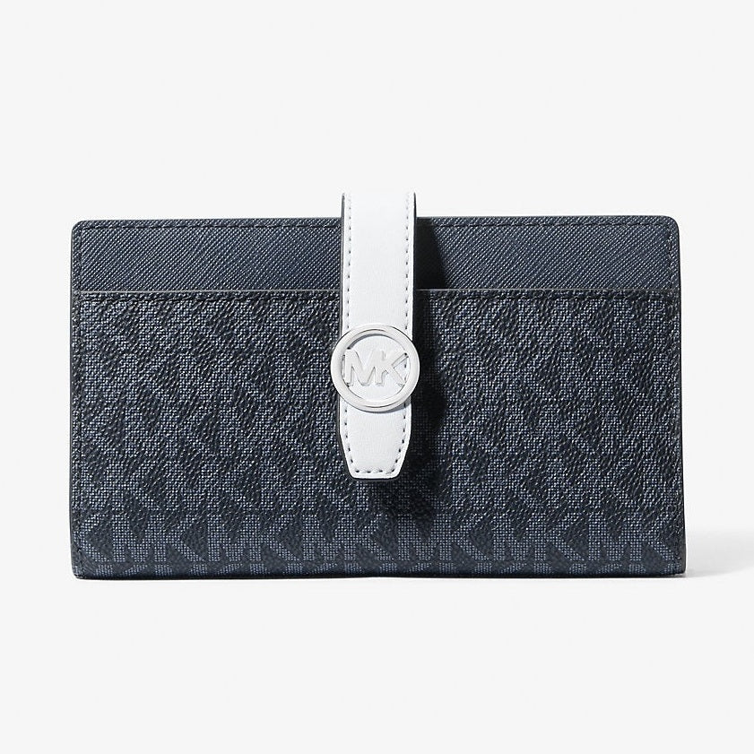 Michael Kors Greenwich Medium Signature Logo Wallet Admirl Multi